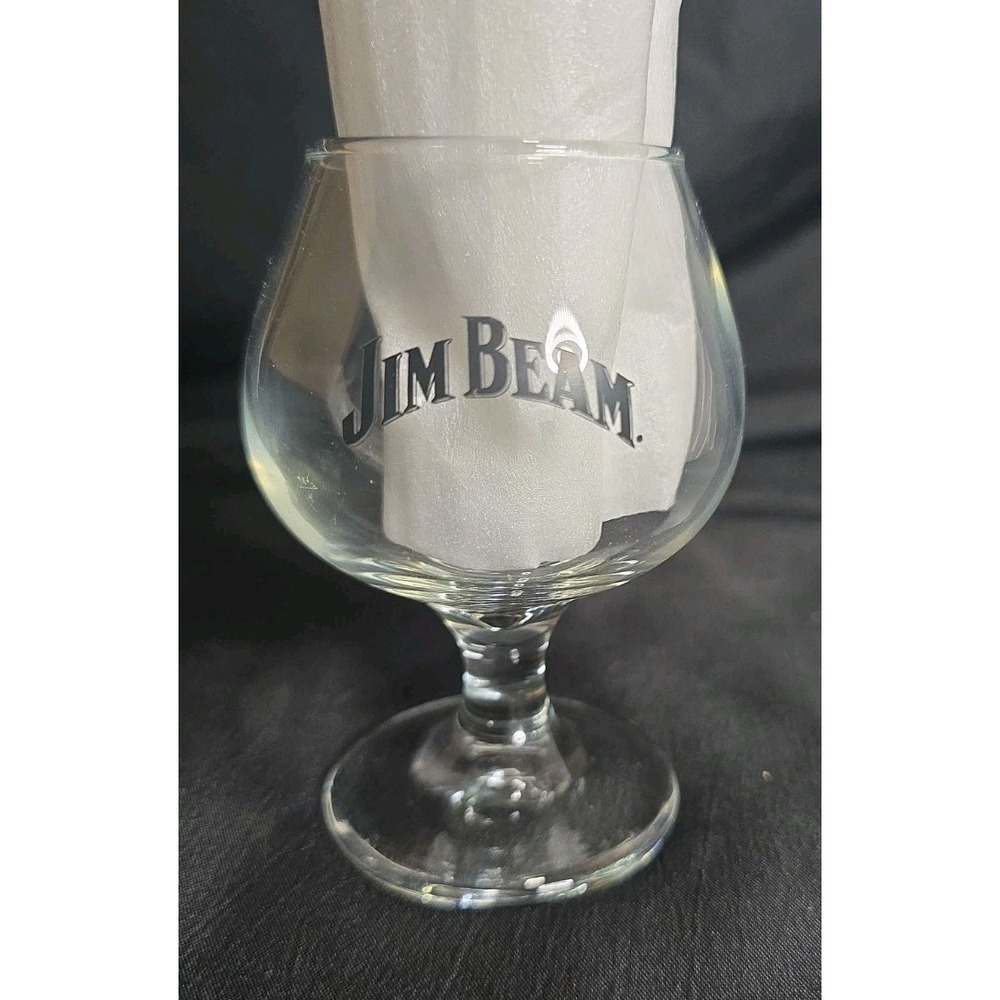 Vintage Jim Beam Clear Stemmed Bourbon Snifter/ Tasting Glass